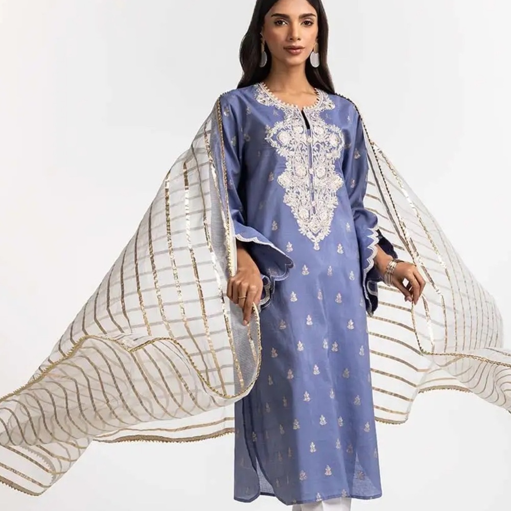 Pakistani Designer Dress 3Pc - Picture 3 of 10